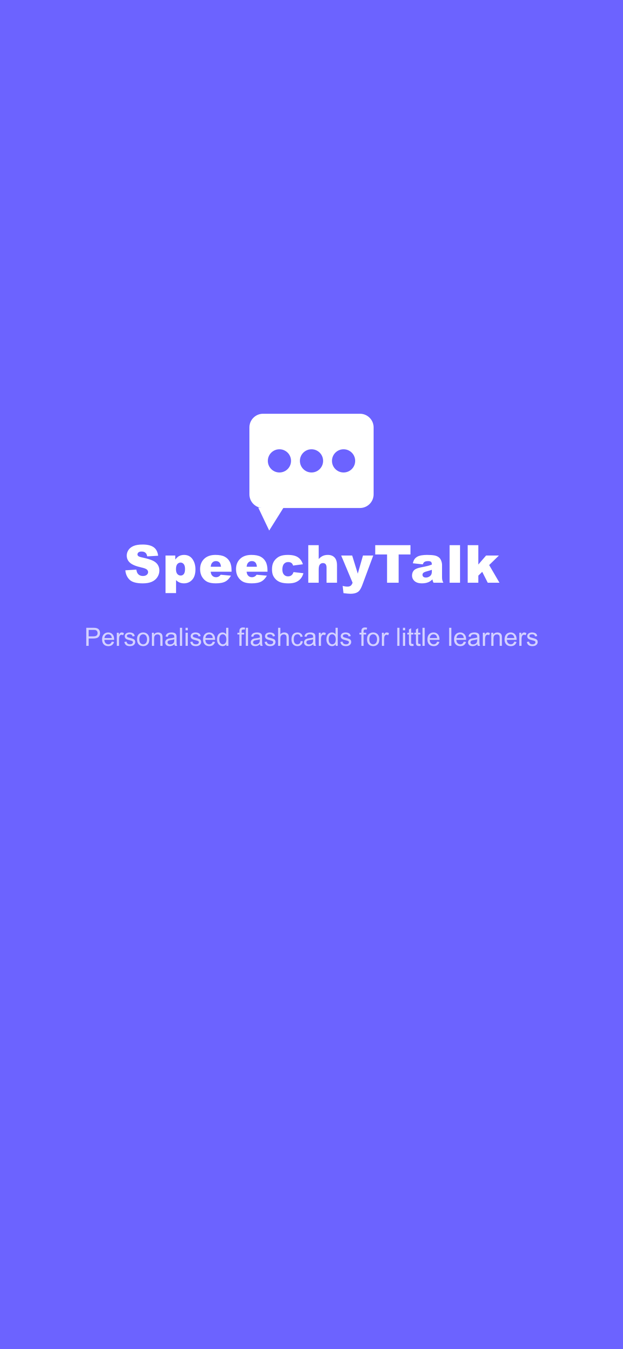SpeechyTalk app splash screen